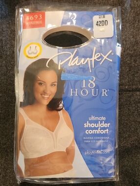 Playtex 18 Hour Wirefree Bra in White - Women's Comfort Bra